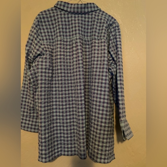 Denim + Company Plaid Long Sleeve Button Up - Picture 2 of 2